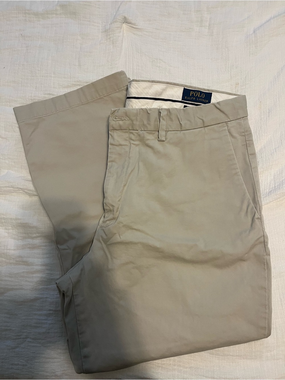 Polo by Ralph Lauren Khaki Cotton Chinos - Light Tan
